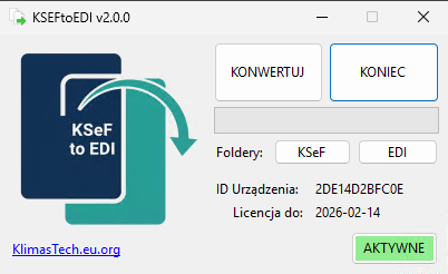 Podgląd programu KSEFtoEDI